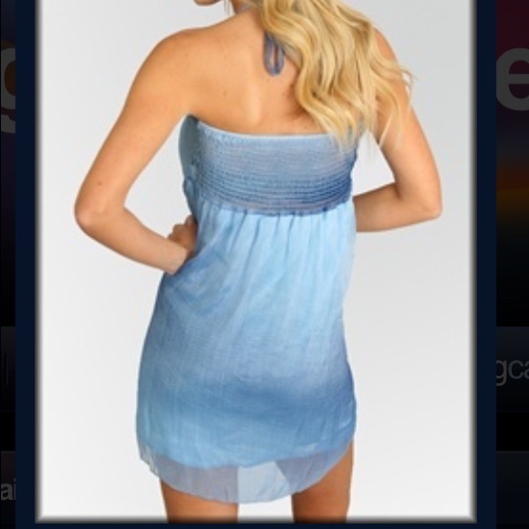 Blue Dress Gem Halter Layered - Picture 2 of 4